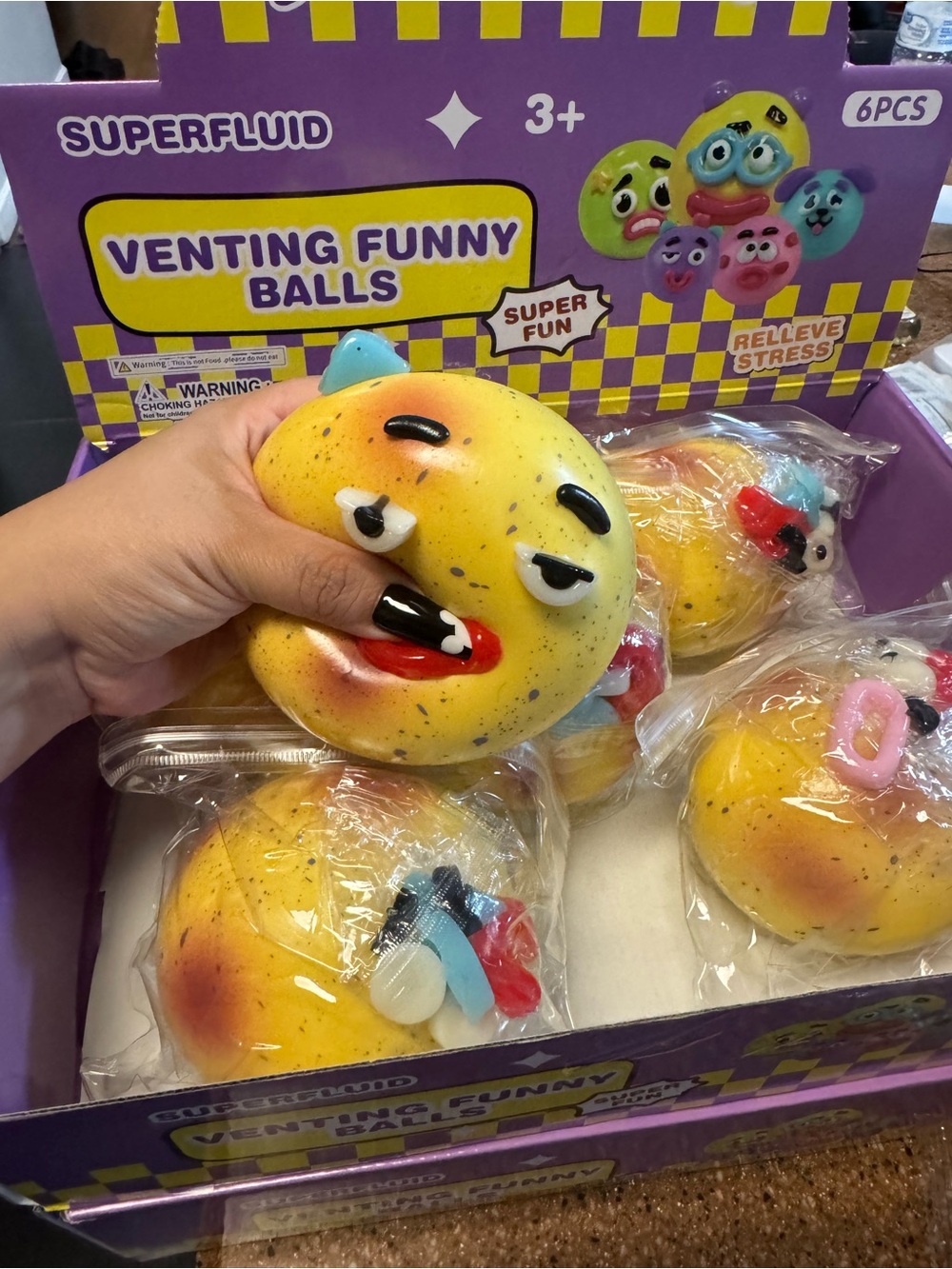 Potato smusher Funny Balls - Yellow Stress Squeeze Toy (Kids Toys)